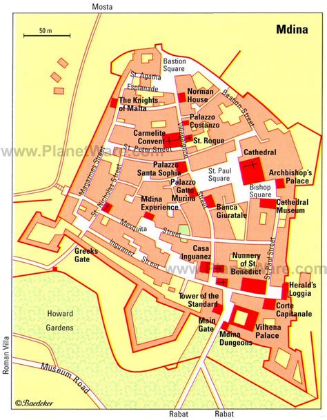 mdina map and directions.